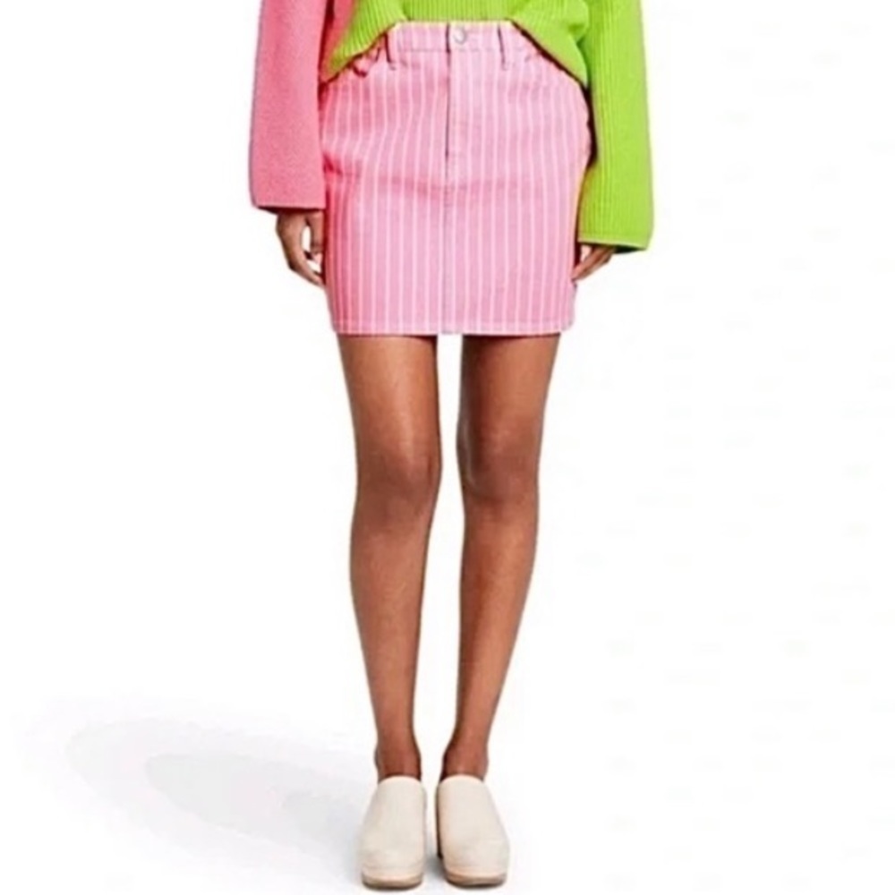 NWT Victor Glemaud X Target Stripe Aurora Pink Skirt - Picture 6 of 9